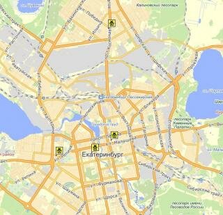Райффайзенбанк в Екатеринбурге.Карта